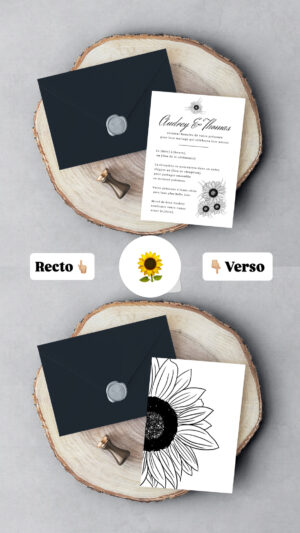 Carte d'invitation - Semi-personnalisable - Élégant Flower Lys