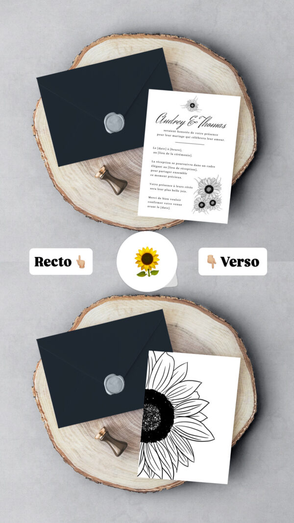 Carte d'invitation - Semi-personnalisable - Élégant Flower Lys