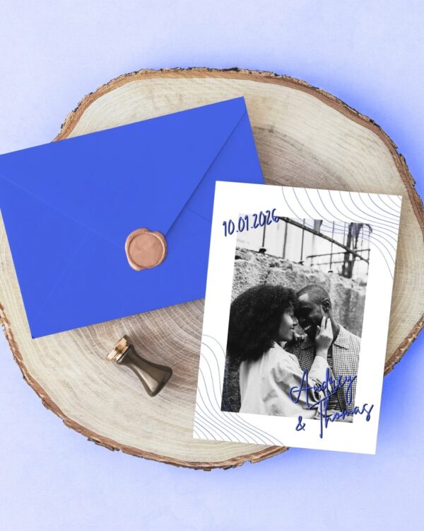 Carte d'invitation - Semi-personnalisable - Graphique RougeCarte d'invitation - Semi-personnalisable - Graphique Bleu