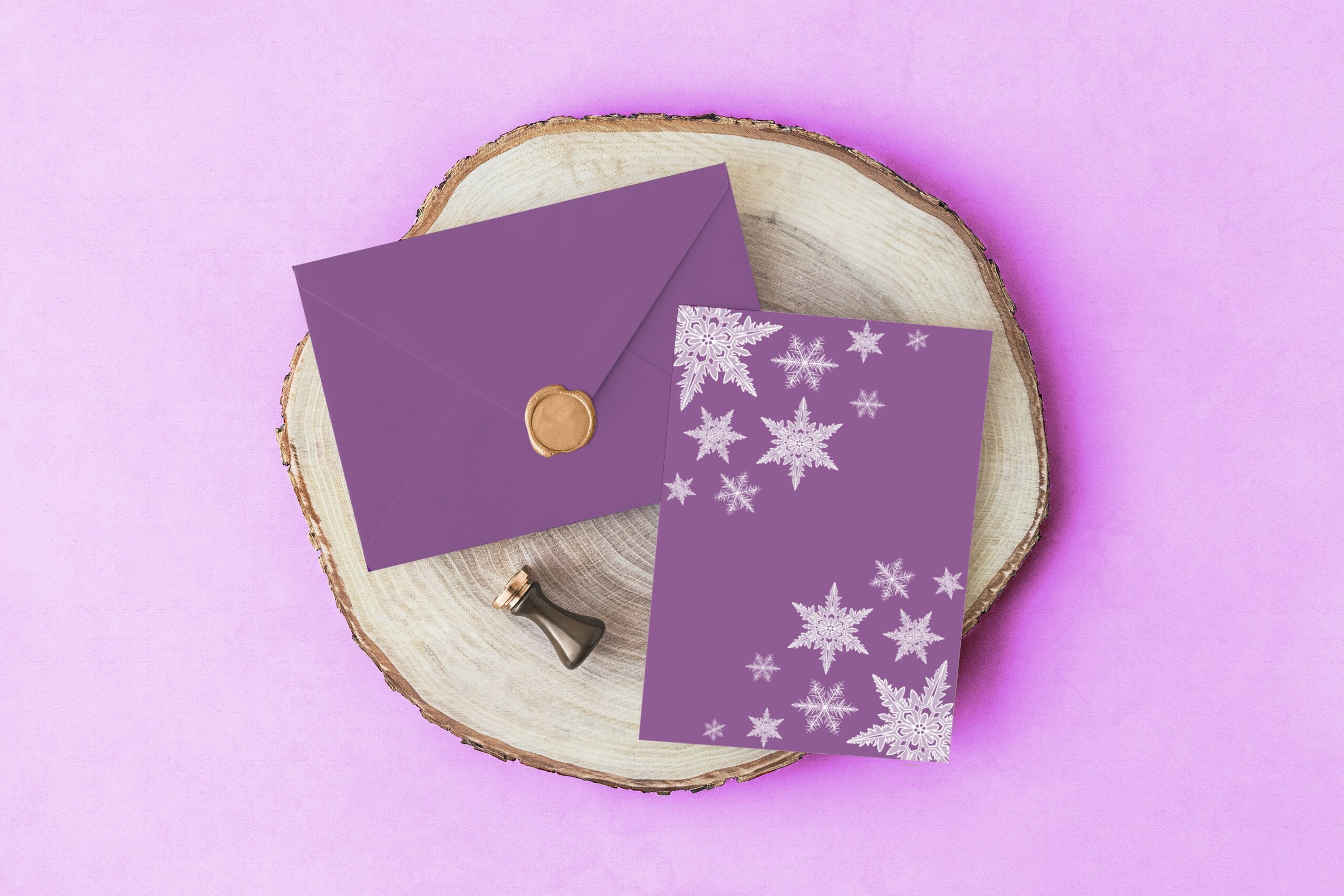 Carte d'invitation - Semi-personnalisable - Avalanche de Flocons – Image 9