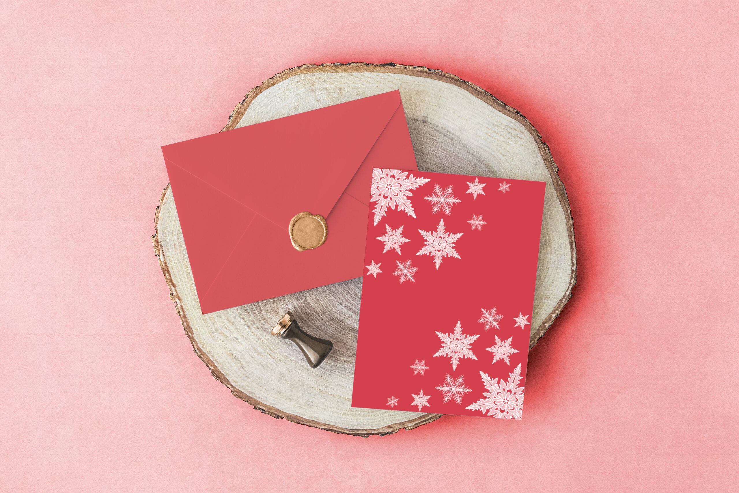 Carte d'invitation - Semi-personnalisable - Avalanche de Flocons – Image 7