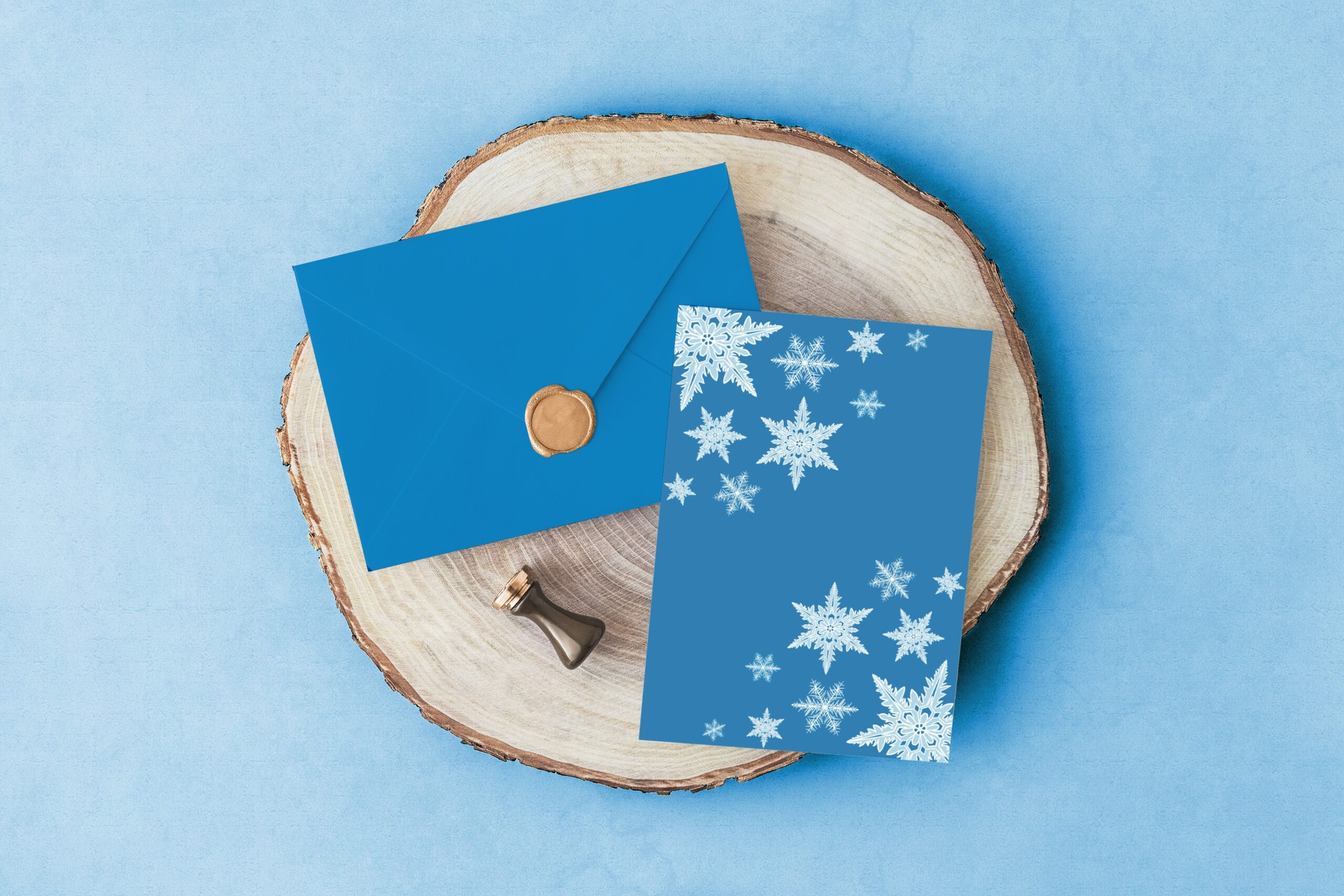 Carte d'invitation - Semi-personnalisable - Avalanche de Flocons – Image 3